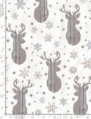 Snow Gnomes HOLIDAY-C7475 CREAM Rustic Reindeer Heads