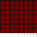 West Creek Wovens W23908-24 Elmgrove Red Black 92.6% Cotton/6.8% Rayon/0.6% Polyester - 0.4m (approx. 16") Remnant