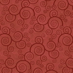 Harmony Flannel 24778-RTFLN Paprika Curly Scroll