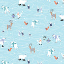 Snow Happy 4184-11 Light Blue Ice Skaters