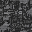 Let the Music Play 9719-99 Words Black