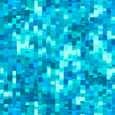 Ombre Squares 108" 27485-QB Turquoise