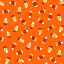 Spooky Night 5721-33 Orange Damask Candy Corn