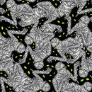 Hocus Pocus Halloween 1583G-99 Black Mummies Glow in the Dark