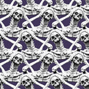 Hocus Pocus Halloween 1578G-55 Purple Screaming Skeleton Glow in the Dark