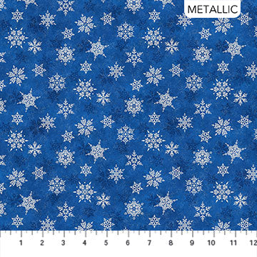 Shimmer Frost 24196M-44 Light Blue-Silver Small Snowflakes