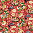 Soho Sushi 1586-88 Red Sushi and Bento Box with Tea Pots