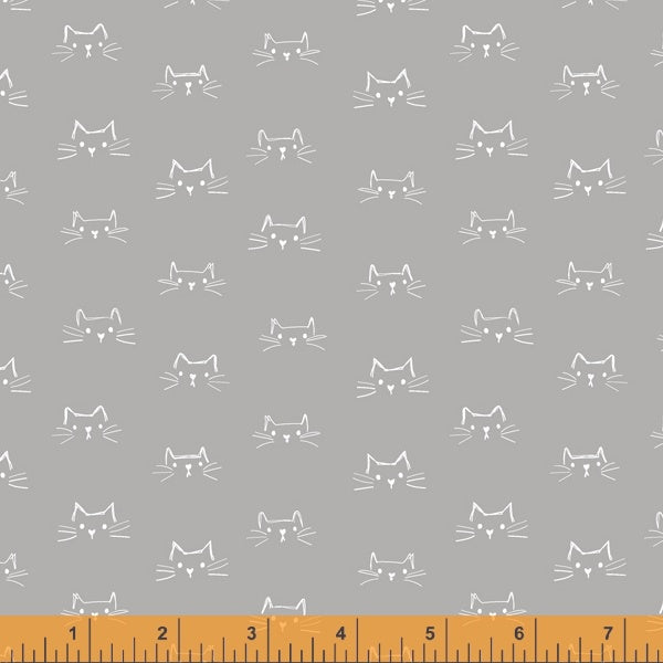 Mod Cats 52607-2 Grey Cat Faces