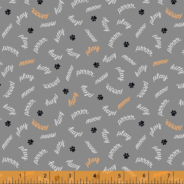 Mod Cats 52610-2 Grey Play Words