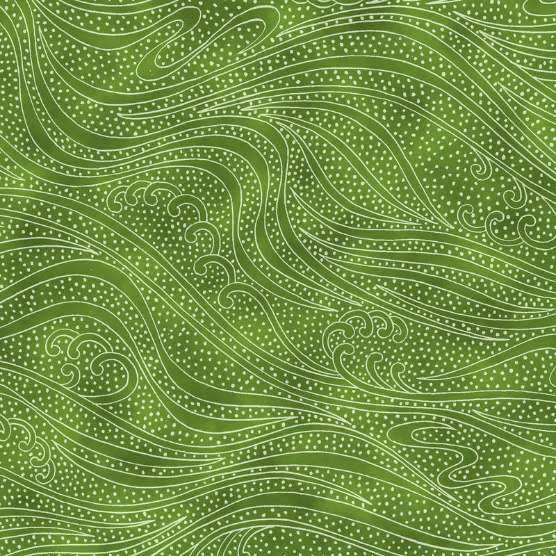 Color Movement 1MV-10 Green by Kona Bay for In The Beginning Fabrics
