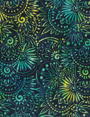 Floral Medallions Batik 1400 22195 475 Dk. Blue