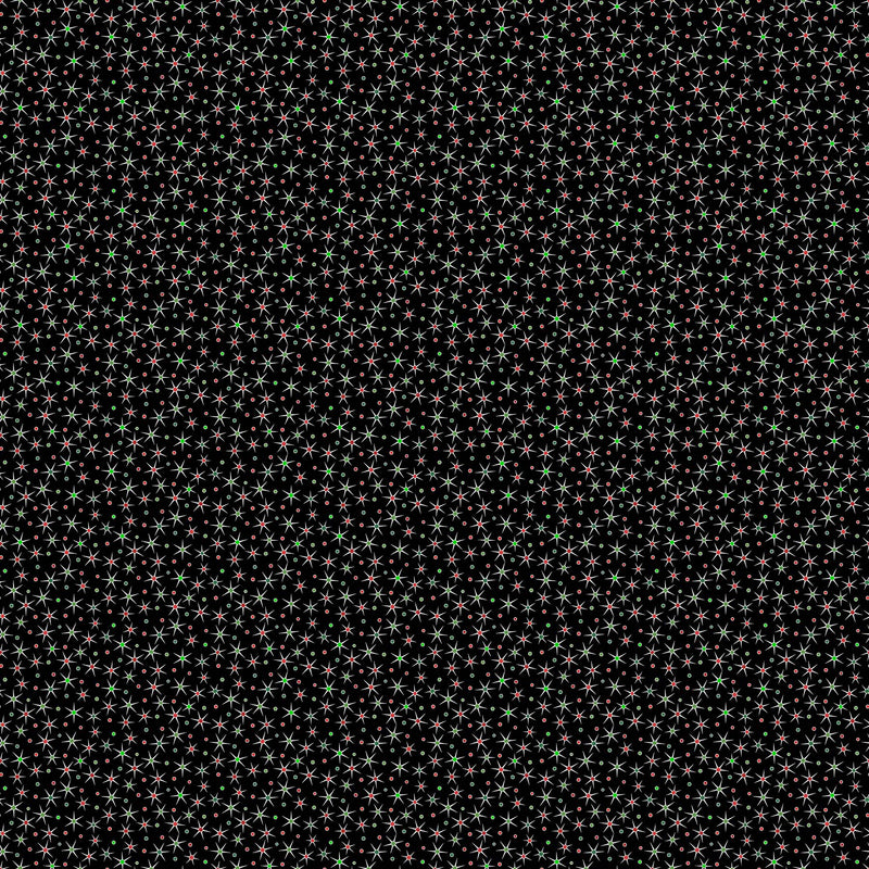 Christmas Magic 10028M-99 Sparkling Stars Black