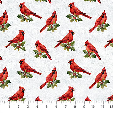 The Cardinal's Visit DP24081-11 Cardinals Off White Multi