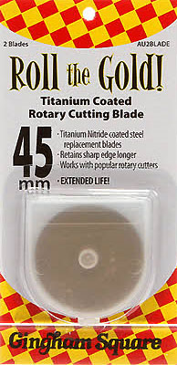 45mm Roll the Gold Titanium Coated Rotary Blades - 2 Count