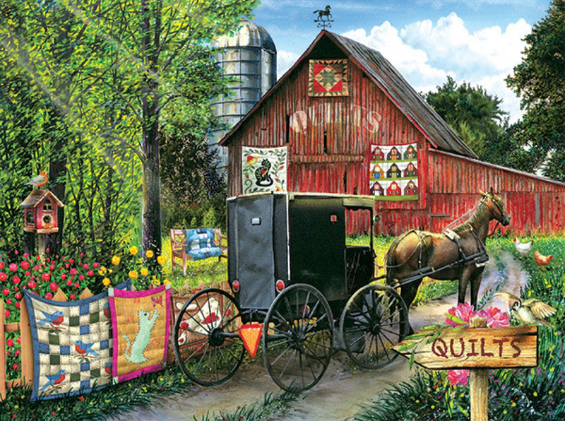 Amish Quilt Sale 1000 Piece Jigsaw Puzzle