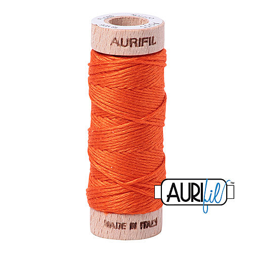 Aurifil Mako Cotton 6-Strand Floss 16 m (18 yd.) spool - 1104 Neon Orange