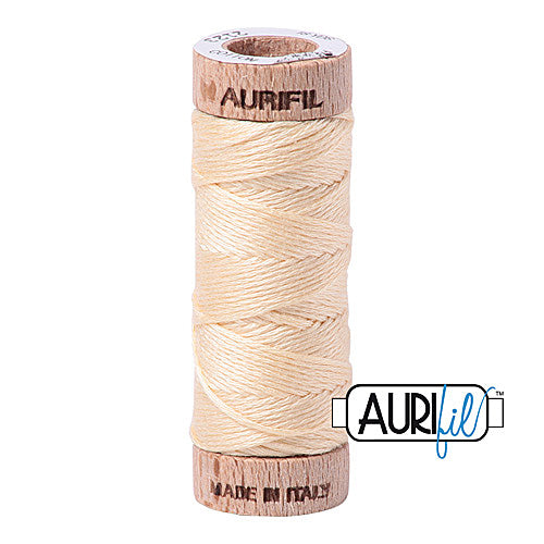 Aurifil Mako Cotton 6-Strand Floss 16 m (18 yd.) spool - 2123 Butter