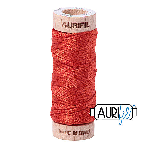 Aurifil Mako Cotton 6-Strand Floss 16 m (18 yd.) spool - 2245 Red Orange