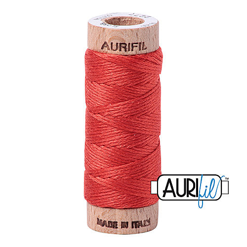 Aurifil Mako Cotton 6-Strand Floss 16 m (18 yd.) spool - 2277 Light Red Orange