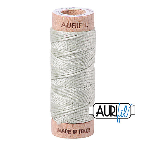 Aurifil Mako Cotton 6-Strand Floss 16 m (18 yd.) spool - 2843 Grey Green