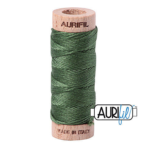 Aurifil Mako Cotton 6-Strand Floss 16 m (18 yd.) spool - 2890 Very Dark Grass Green