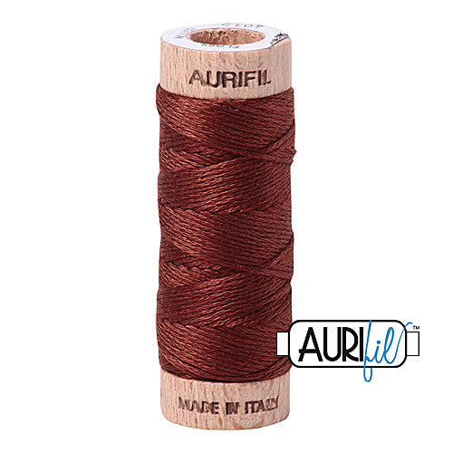 Aurifil Mako Cotton 6-Strand Floss 16 m (18 yd.) spool - 4012 Copper Brown