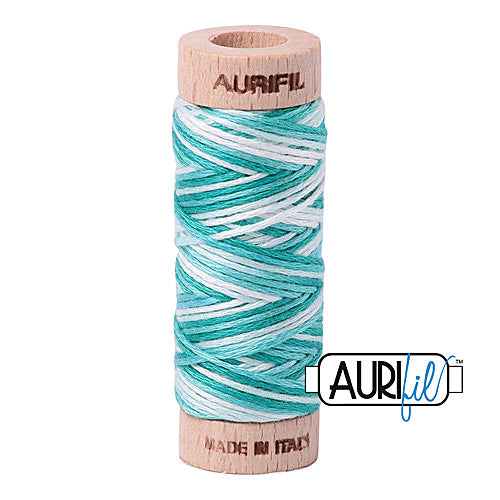 Aurifil Mako Cotton 6-Strand Floss 16 m (18 yd.) spool - 4654 Turquoise Foam