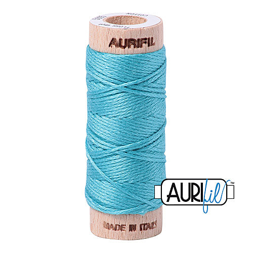 Aurifil Mako Cotton 6-Strand Floss 16 m (18 yd.) spool - 5005 Bright Turquoise