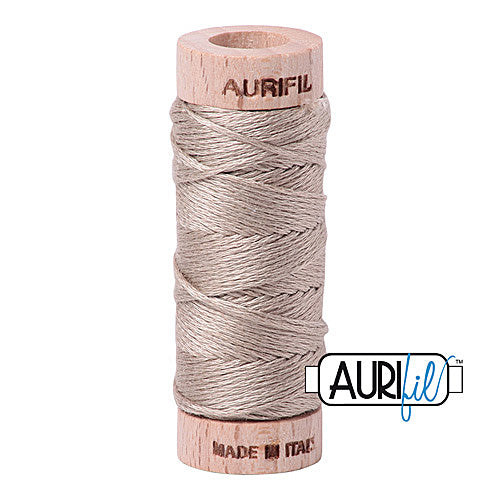 Aurifil Mako Cotton 6-Strand Floss 16 m (18 yd.) spool - 5011 Rope Beige