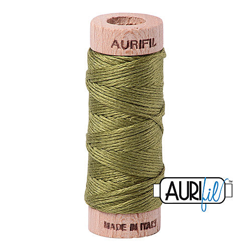 Aurifil Mako Cotton 6-Strand Floss 16 m (18 yd.) spool - 5016 Olive Green