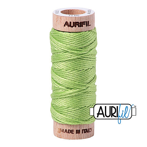 Aurifil Mako Cotton 6-Strand Floss 16 m (18 yd.) spool - 5017 Shining Green