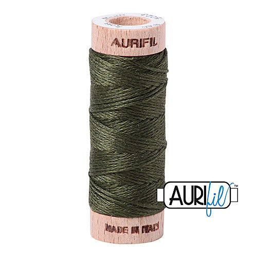 Aurifil Mako Cotton 6-Strand Floss 16 m (18 yd.) spool - 5023 Medium Green