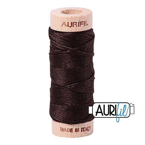 Aurifil Mako Cotton 6-Strand Floss 16 m (18 yd.) spool - 5024 Dark Brown