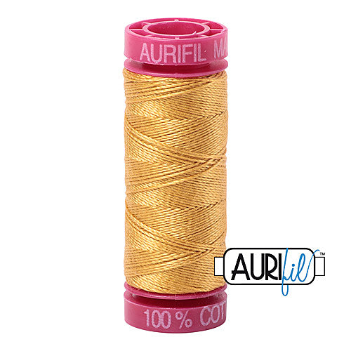 Aurifil Mako 12wt Cotton 50 m (54 yd.) spool - 2132 Tarnished Gold<br><font color = red>Please note, that this colour in this size is not available in-store, but will be ordered for you.</font>
