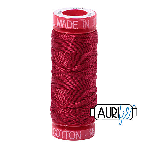 Aurifil Mako 12wt Cotton 50 m (54 yd.) spool - 2260 Red Wine