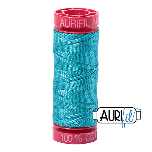 Aurifil Mako 12wt Cotton 50 m (54 yd.) spool - 2810 Turquoise