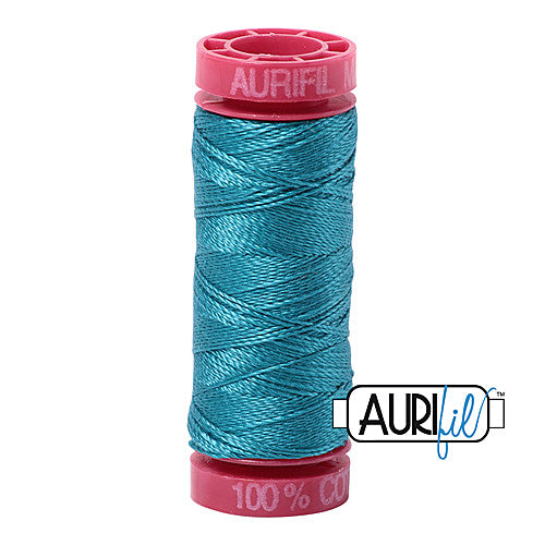 Aurifil Mako 12wt Cotton 50 m (54 yd.) spool - 4182 Dark Turquoise