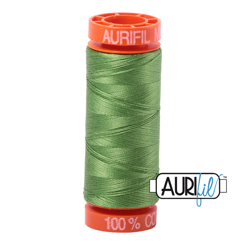 Aurifil Mako 50wt Cotton 200 m (220 yd.) spool - 1114 Grass Green