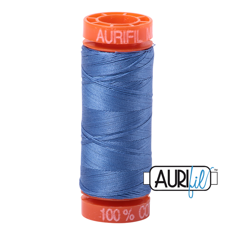 Aurifil Mako 50wt Cotton 200 m (220 yd.) spool - 1128 Light Blue Violet