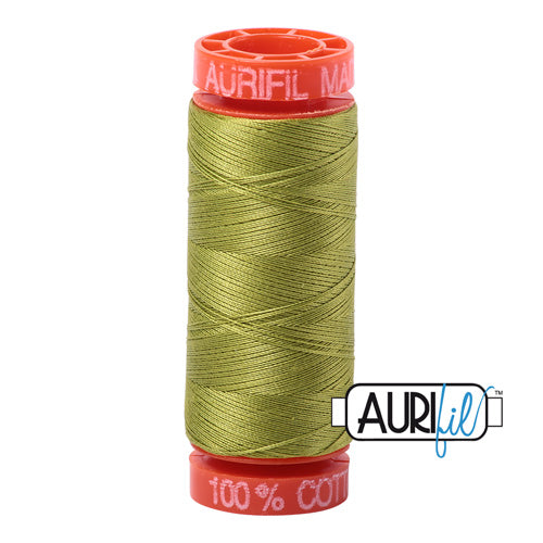 Aurifil Mako 50wt Cotton 200 m (220 yd.) spool - 1147 Light Leaf Green