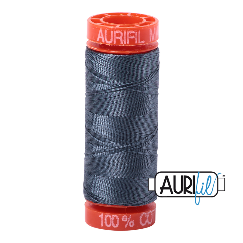 Aurifil Mako 50wt Cotton 200 m (220 yd.) spool - 1158 Medium Grey