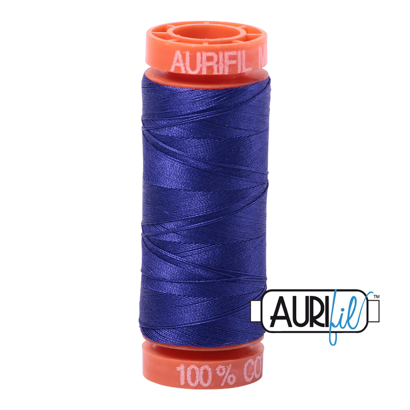 Aurifil Mako 50wt Cotton 200 m (220 yd.) spool - 1200 Blue Violet