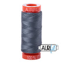 Aurifil Mako 50wt Cotton 200 m (220 yd.) spool - 1246 Dark Grey