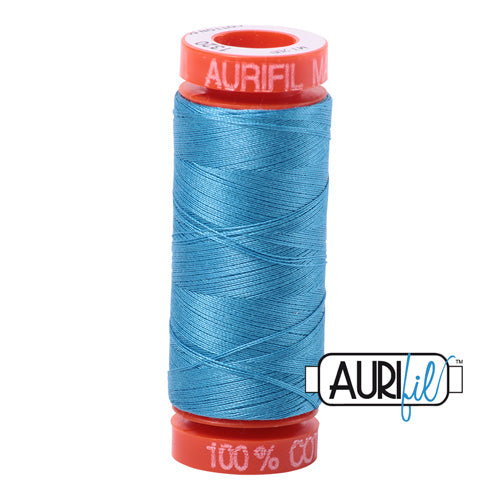 Aurifil Mako 50wt Cotton 200 m (220 yd.) spool - 1320 Bright Teal