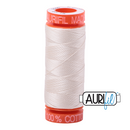 Aurifil Mako 50wt Cotton 200 m (220 yd.) spool - 2000 Light Sand