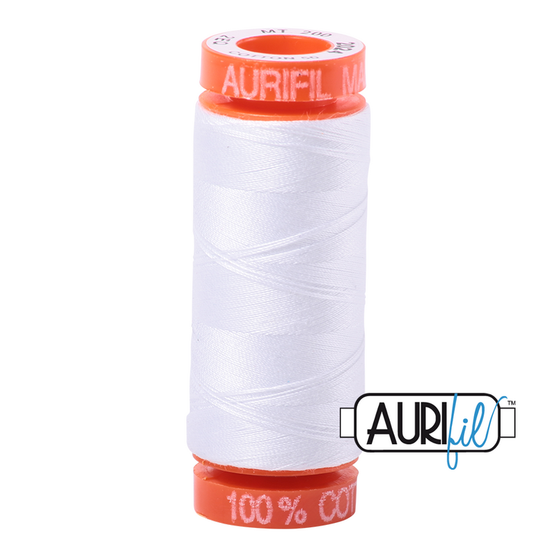 Aurifil Mako 50wt Cotton 200 m (220 yd.) spool - 2024 White