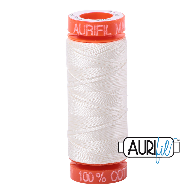 Aurifil Mako 50wt Cotton 200 m (220 yd.) spool - 2026 Chalk