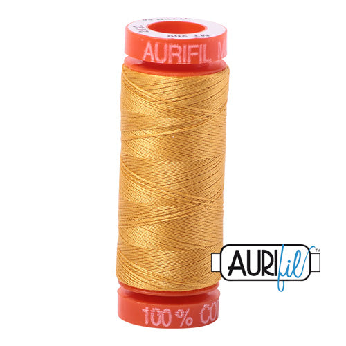 Aurifil Mako 50wt Cotton 200 m (220 yd.) spool - 2132 Tarnished Gold