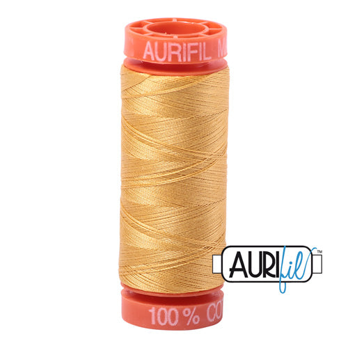 Aurifil Mako 50wt Cotton 200 m (220 yd.) spool - 2134 Spun Gold