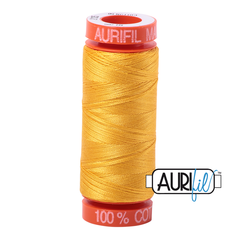 Aurifil Mako 50wt Cotton 200 m (220 yd.) spool - 2135 Yellow